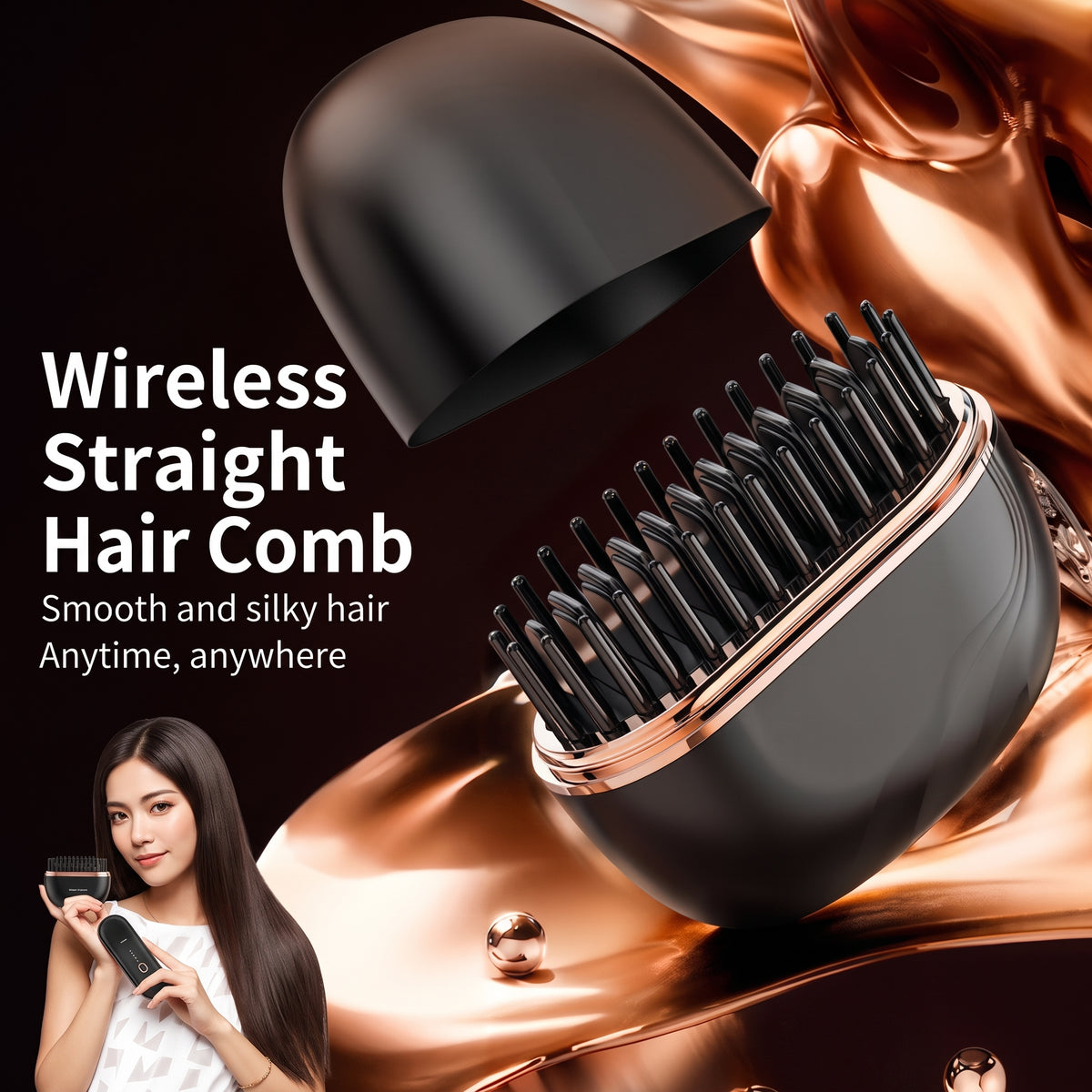 Wireless Hair Straightening Brush